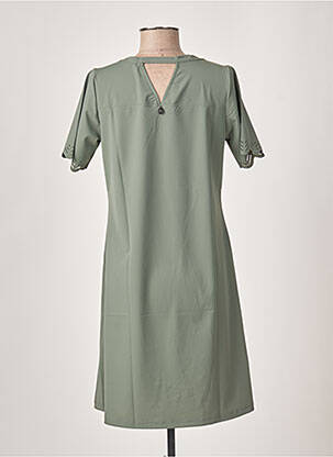Rochie midi mâneci scurte mâneci scurte verde MALOKA femeie