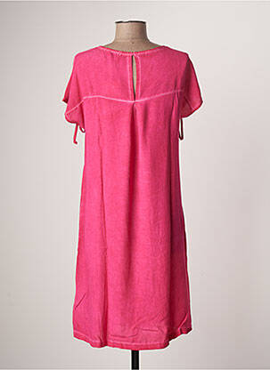 Rochie midi mâneci scurte mâneci scurte roz MALOKA femeie