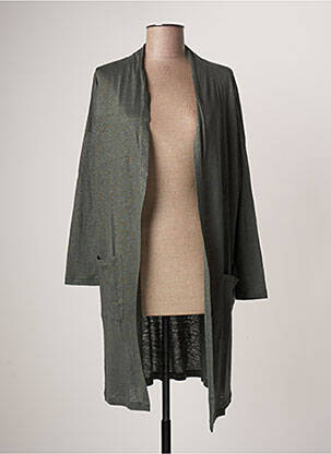 Vestă cu mâneci lungi verde MALOKA femeie