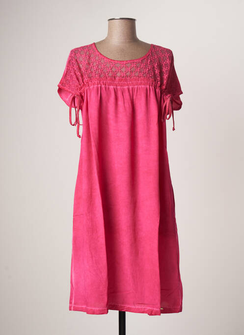 Rochie midi roz MALOKA femeie