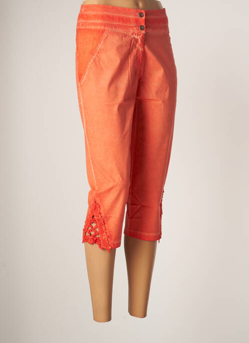 Pantalon trei sferturi portocaliu MALOKA femeie