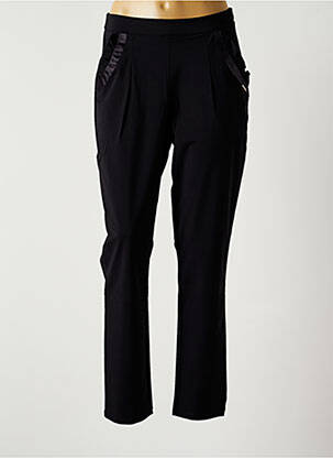 Pantalon slim elasticitate mărime normală negru MALOKA femeie