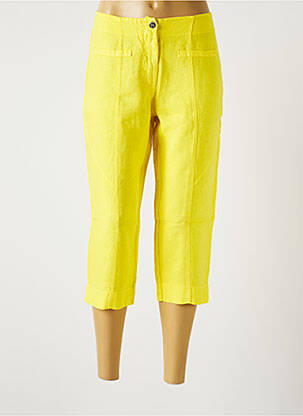 Pantalon trei sferturi galben MALOKA femeie