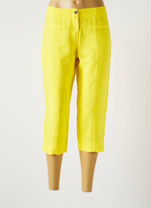 Pantalon trei sferturi galben MALOKA femeie