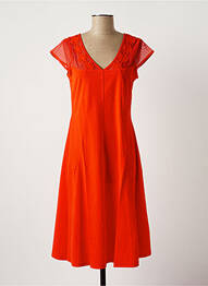 Rochie midi mâneci scurte mâneci scurte portocaliu MALOKA femme