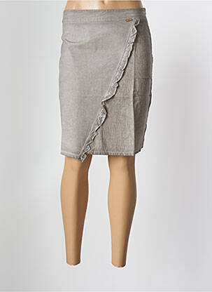 Fustă midi gri MALOKA femeie