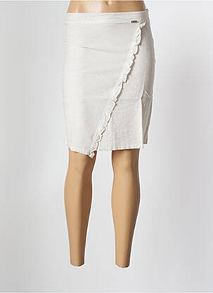 Fustă midi bej MALOKA femeie