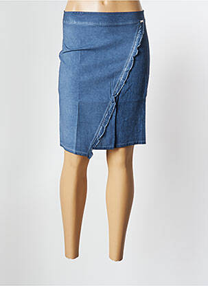 Fustă midi albastru MALOKA femeie