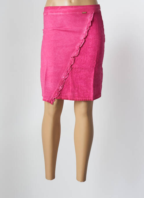 Fustă midi roz MALOKA femeie