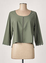 Jachete casual guler rotund verde MALOKA femme
