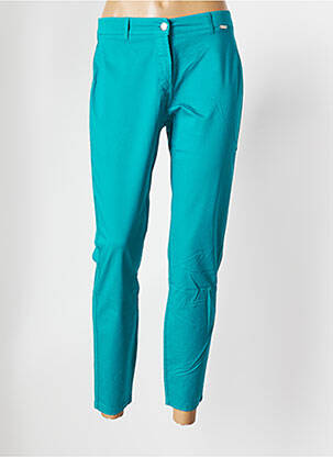 Pantalon 7/8 elasticitate mărime normală albastru MALOKA femeie