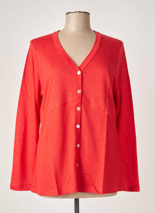 Vestă cu mâneci lungi roșu MALOKA femeie