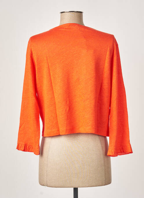 Vestă cu mâneci lungi maro MALOKA femeie