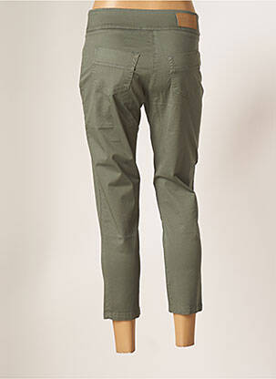 Pantalon trei sferturi elasticitate mărime normală verde MALOKA femeie