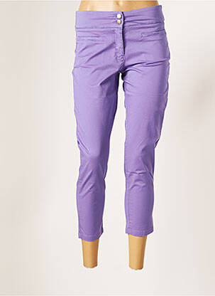 Pantalon trei sferturi elasticitate mărime normală violet MALOKA femeie