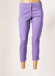 Pantalon trei sferturi elasticitate mărime normală violet MALOKA femme