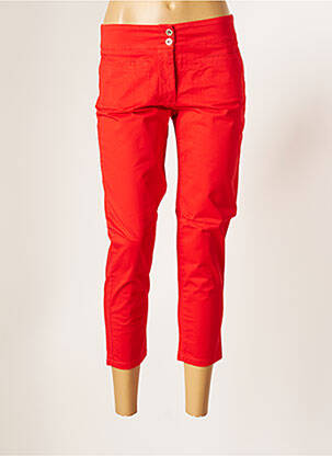 Pantalon trei sferturi roșu MALOKA femeie