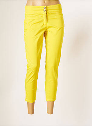 Pantalon trei sferturi galben MALOKA femeie