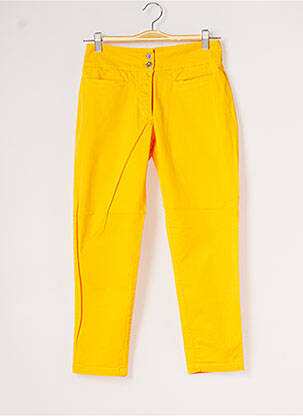 Pantalon trei sferturi galben MALOKA femeie