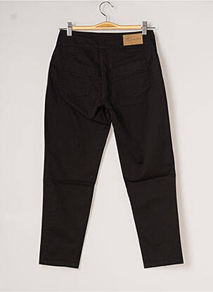Pantalon trei sferturi elasticitate mărime normală negru MALOKA femeie