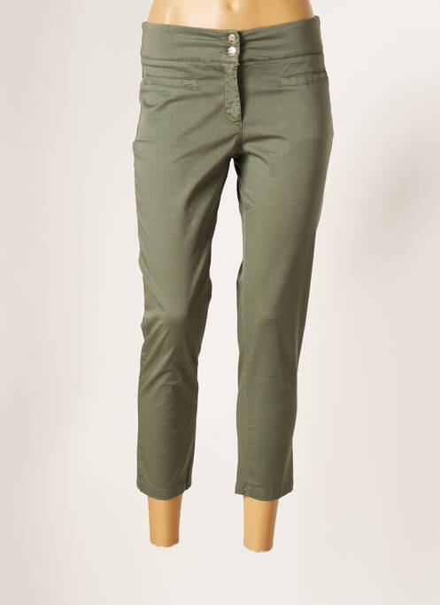Pantalon trei sferturi verde MALOKA femeie