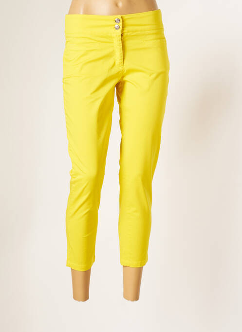 Pantalon trei sferturi galben MALOKA femeie