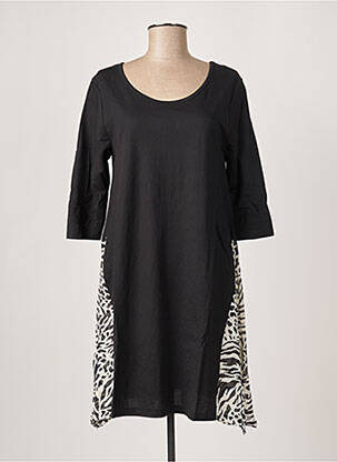 Rochie midi mâneci 3/4 mâneci 3/4 negru G!OZE femeie