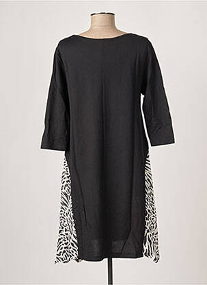 Rochie midi mâneci 3/4 mâneci 3/4 negru G!OZE femeie