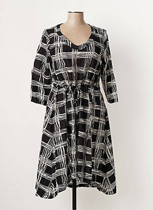 Rochie midi mâneci 3/4 mâneci 3/4 negru G!OZE femeie