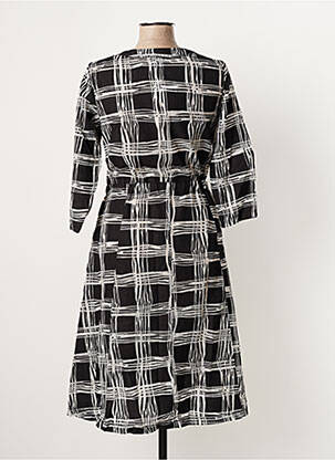 Rochie midi mâneci 3/4 mâneci 3/4 negru G!OZE femeie