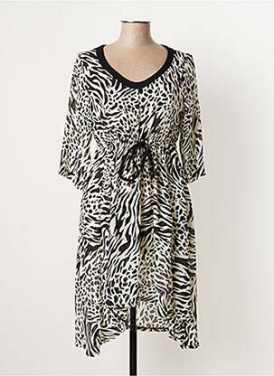 Rochie midi croială fluidă mâneci 3/4 negru G!OZE femeie