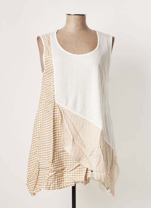 Tunică fără mâneci alb G!OZE femeie