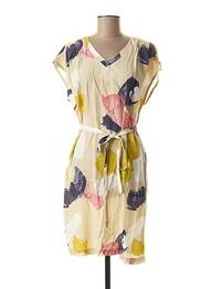 Rochie midi croială fluidă mâneci scurte bej JOCAVI femme