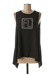 Maiou țesătură jersey fără mâneci negru FRANK LYMAN femme