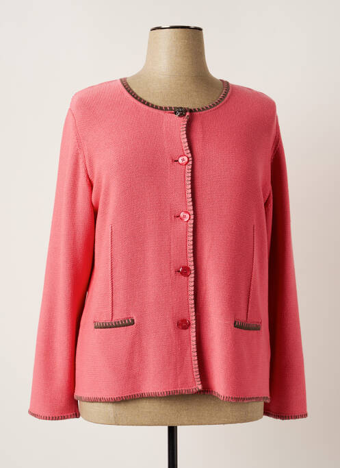 Vestă cu mâneci lungi roz LUCIA femeie