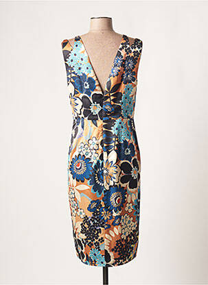 Rochie midi imprimeu floral fără mâneci albastru MOLLY BRACKEN femeie