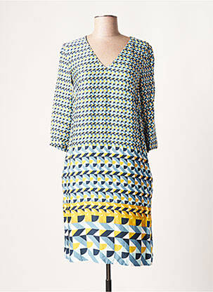 Rochie midi mâneci 3/4 mâneci 3/4 albastru ESPRIT femeie