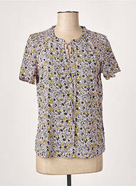 Bluză imprimeu floral mâneci scurte violet EDC femme