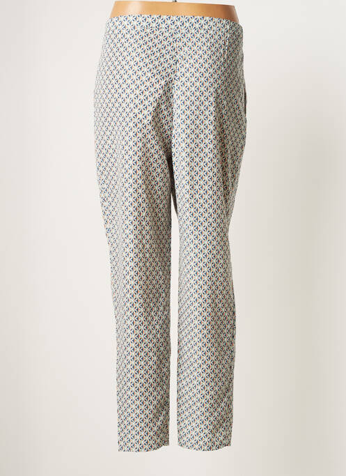 Pantalon drept țesătură poplin mărime normală albastru MOLLY BRACKEN femme