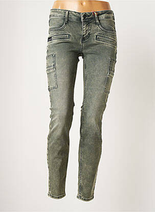 Pantalon slim talie joasă talie joasă verde STREET ONE femeie