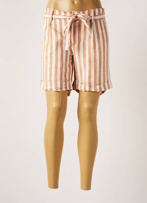 Șort talie cu cleme talie înaltă portocaliu CHATTAWAK femme