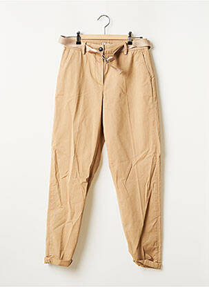 Pantalon chino închidere cu fermoar sub clapetă cu nasturi talie înaltă bej TOMMY HILFIGER femeie