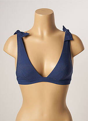 Sutien de costum de baie elasticitate top triunghiuri albastru SIMONE PERELE femeie