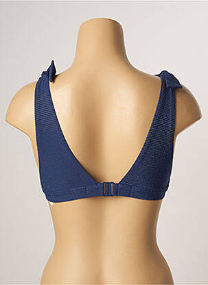 Sutien de costum de baie elasticitate top triunghiuri albastru SIMONE PERELE femeie