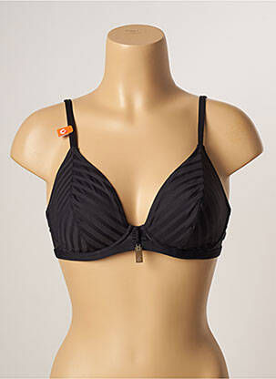 Sutien de costum de baie elasticitate sutien cupe întregi cu decolteu înalt negru CHERRY BEACH femeie