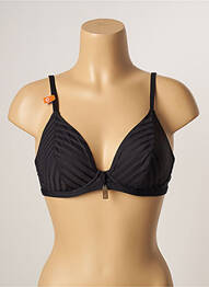 Sutien de costum de baie elasticitate sutien cupe întregi cu decolteu înalt negru CHERRY BEACH femeie