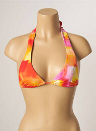 Sutien de costum de baie elasticitate top triunghiuri portocaliu CHERRY BEACH femeie