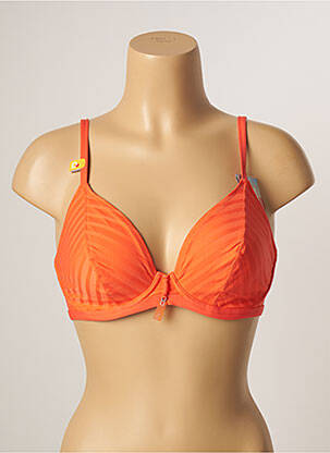 Sutien de costum de baie elasticitate sutien cupe întregi cu decolteu înalt portocalie CHERRY BEACH femeie