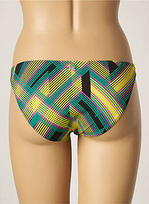 Chiloți de baie efect material satinat bikini verde CHERRY BEACH femeie