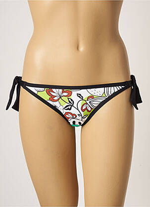 Chiloți de baie imprimeu floral bikini alb CHERRY BEACH femeie